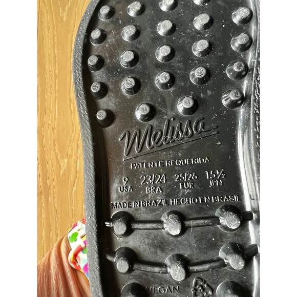 Mini Melissa Rainbow Metallic Black Jelly Gladiator Sandals Toddler Girls sz 9c - Picture 8 of 8